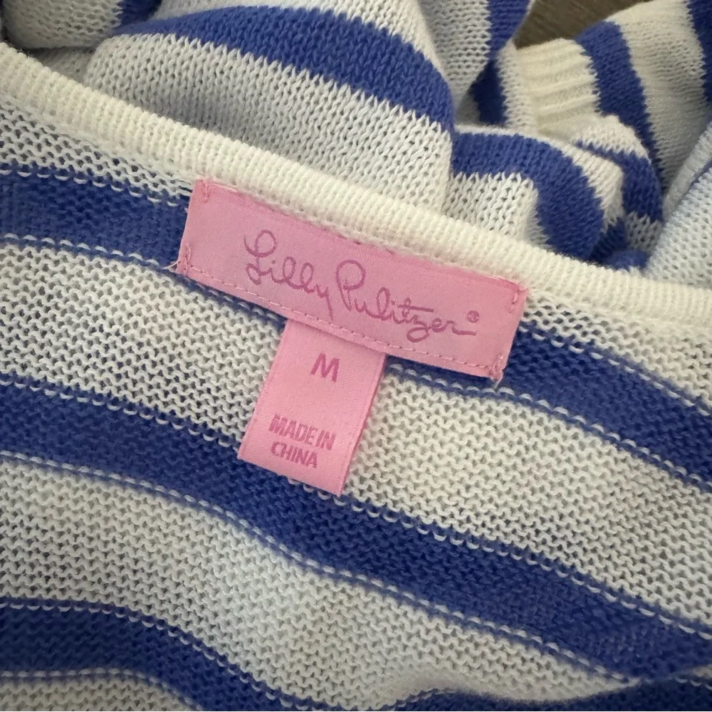 Lilly Pulitzer Stasia Sweater in Iris Blue Serene Stripe‎ Medium